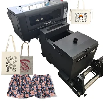 Бърз отпечатването плотер с две печатающими глави A3 от PET-фолио, плат за тениски, дрехи, за разклащане на прах, Dtf-принтер за директен печат върху фолио