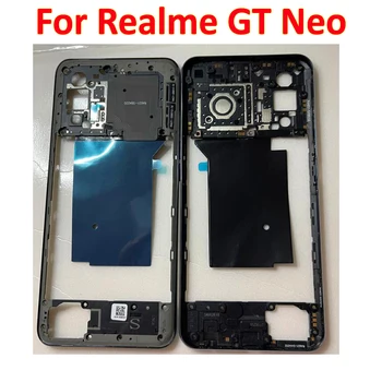 Високо качество за Realme GT Нео RMX3031 Средна рама, на средния корпус, врата на лентата, смяна на часа на телефон