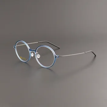 Висококачествена Реколта Кръгли Рамки за очила от сплав, Мъжки И дамски Рамки за очила при късогледство, Нови Дизайнерски ретро очила
