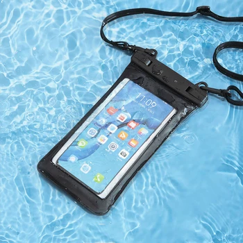 Водоустойчив Калъф за телефони, чанти за гмуркане с лямками, сензорен екран за гмуркане под вода, Прозрачен Подводен калъф