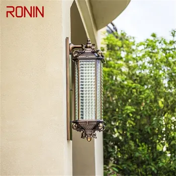 Външен стенен монтаж лампа RONIN LED Класически ретро луксозни Стенни Водоустойчива IP65 Декоративен за дома