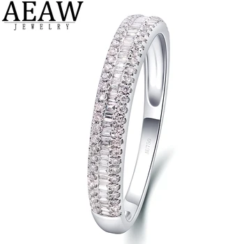 годежен пръстен от бяло злато 18 Карата с тази Франзела и естествен диамант За жени, Годежен пръстен с Бриллиантовым Ореол, Класически подарък за една дама