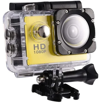 Гореща разпродажба walmart 2023, най-евтината Спортна камера 1080p Hd с 2,0-инчов екран, водоустойчива камера с пълен набор от аксесоари, екшън-камера за каска