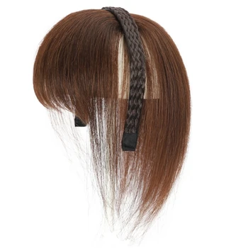 Дамски тънък бретон (черна/кафява/кафе), дамски ежедневни превръзка на главата с плетением
