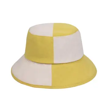 Дамски Цветни шапки-ведерки с прострочкой, Мода лято Дишаща панама в стил хип-хоп, Плажна шапка Рибар от Слънцето за мъже