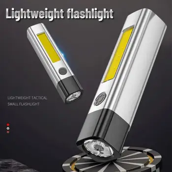 Двойна светлина, мини-фенерче с отблясъци, прожектор, страничната светлина, Преносим акумулаторна фенерче, захранване, мултифункционална лампа за къмпинг, на палатка
