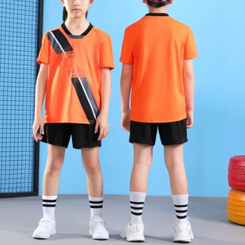 Детска футболна фланелка Персонализирани обичай комплект за момчета Футболна фланелка от полиестер Футболна форма Дишаща футболна форма за деца