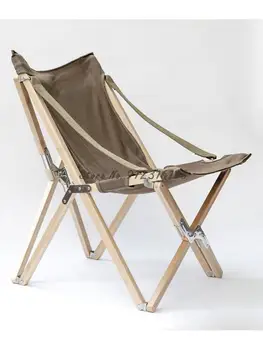 Дървени Сгъваем стол за улицата, Луксозно Преносимо Столче за Къмпинг Стол за риболов, стол за почивка на открито