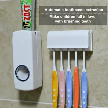 Държач за четка за зъби, автоматичен Опаковка на паста за зъби, Пылезащитная Лепкава Смукателна Стенни Сокоизстисквачка за паста за зъби за баня
