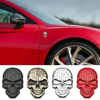 Етикети С Черепа За Кола 3D Тежки Автомобилни Стикери Авто Череп Модифицирани Етикети С Драскотини, За да Украси Каросерията на Колата Стикер На Хелоуин