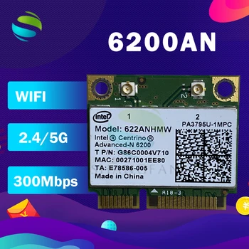 За intel Centrino Advanced-N 6200 6200AN 622AN 622ANHMW 6200AGN Половината Mini PCIe 300 Mbps WLAN WIFI карта