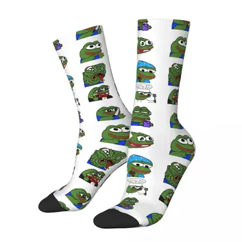 Забавен луд чорап за мъже, набор от Peepo, Ретро чорап с качествено изображение, Жаби, Пепе, всекидневни подарък