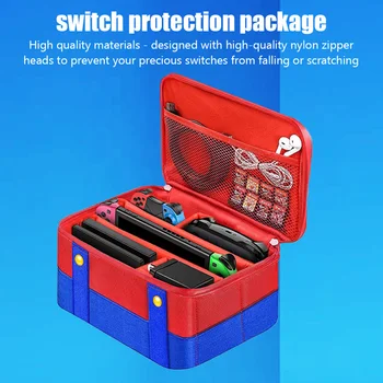 Защитен калъф за носене конзола на Nintendo Switch Pro Controller Joy-Con Grip, чанта за съхранение на аксесоари Switch