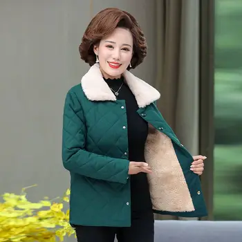 Зима 2023, Нови женски Корейски Свободни однобортные яке с дълъг ръкав, Модни дамски ежедневни паркове с памучна подплата, Облекло в а23