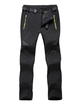 Зимни Мъжки Туристически панталони, улични панталони с мека черупка, водоустойчив ветроупорен за къмпинг, ски, скално катерене, запазването на топлина, 4XL