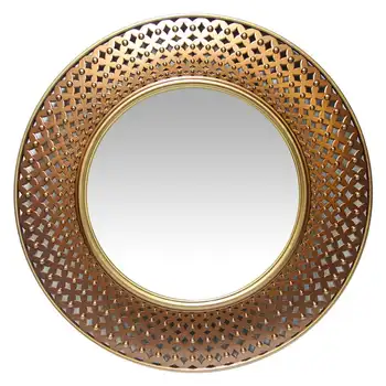 Златното/мед кръгло преходни 15,75-инчов стенно огледало