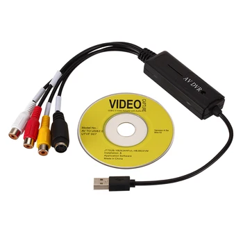 Карта за Видеозапис USB 2.0, преносим адаптер RCA-конвертор за DV/Hi8/VHS на DVD TV
