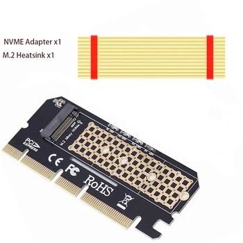 Карта на адаптера M2 NVME SSD за PCI Express 4.0 64 Gbit/с M-Key PCIe X4 режим до M. 2 Адаптер за настолен КОМПЮТЪР, PCI-E с радиатор от чиста мед