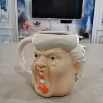 Кафеена Чаша Тръмп, Керамични чаши за Пиене на чай и мляко, Забавна Скульптурная чаша Тръмп, Креативна Статуя, Чаша за вода, 3D Статуя на Тръмп, Чаша за сок