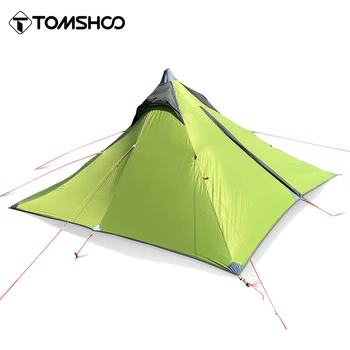 Кемпинговая Палатка Tomshoo за 1-2 Човека, Лека Водоустойчива Туристическа Палатка-Вигвам на Открито, Пирамидални Палатка, Преносима Сверхлегкая Пътна Палатка