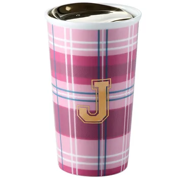 Керамична вътрешна чаша, кафе в термос, преносима кафеена чаша за пътуване, благородна модерен изискан подарък керамична чаша с капак