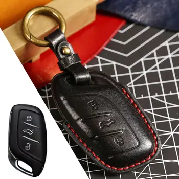 Кожен калъф за ключове от кола, калъф за MG6 MG ZS EV EZS HS EHS, аксесоари за превозни средства за защита