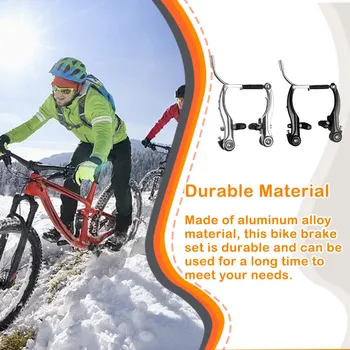 Комплект велосипедни спирачки От здрава алуминиева Сплав с Висока твърдост, Детайли За Регулиране на гладък напредък, Аксесоари За езда, Цвят алуминий