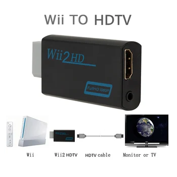 Конвертор адаптер, съвместим с WII 2 HDMI, с разделителна способност Full HD 1080P