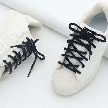 Кръгли Черно-Бели Обикновена Нови Модни Ремък за Обувки с Ширина 0,5 см, с Чар На Поръчка, Ниско MOQ, Рекламни Подаръчни стоки, Маратонки За Мъже и Жени