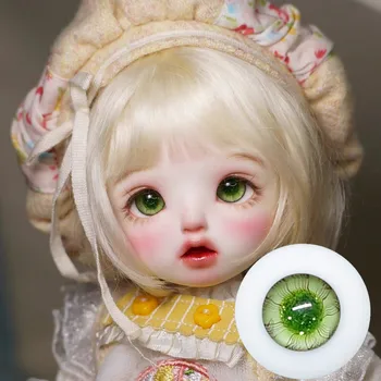 Куклени очи BJD са Подходящи за малка кукла с ириса 12 мм, 14 мм, 16 мм, стъклени очи, аксесоари за миг кукли, зелен