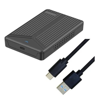 Кутия за мобилен твърд диск, USB 3.1, кутия за твърд диск SATA 2,5-инчов корпус SSD, Поддръжка на твърд диск 15 мм за преносим компютър