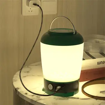 Лампа за къмпинг 2000 mah Ip65, водоустойчив зареждане чрез Micro-usb с плетене на една кука, Лесно къмпинг оборудване, аварийно фенерче Abs