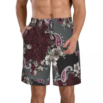 Летни мъжки къси панталони с 3D принтом Пейсли, плажни хавайски домашни къси панталони на съвсем малък за почивка
