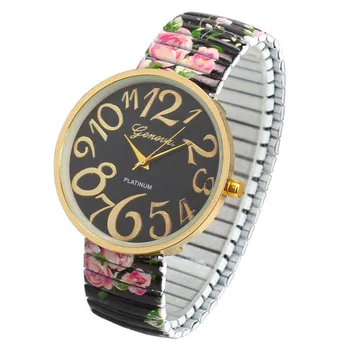 Луксозни Дамски Еластичен гривна във формата на цвете, Кварцов часовник, Модни темпераментни дамски часовници Zegarek Damski relogios 2023