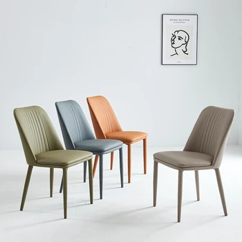 Луксозни Трапезни столове Mordan Кухненски Кът, столове Nordic От изкуствена кожа, Офис столове Salle Manger Мебели за интериора на YN50DC