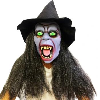 Маска на Бабата-вещици, Ужасна маска за Хелоуин, Реквизит за Cosplay Вещици R7RF