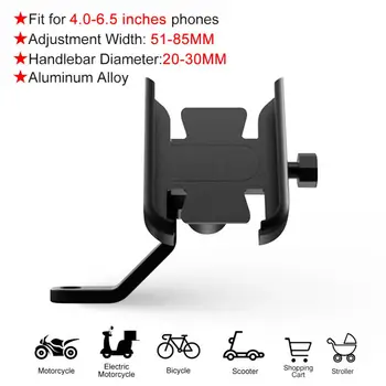 Метален държач за Велосипеди телефон от алуминиева сплав, противоскользящий скоба, ротация на 360, 6,5 инча, скоба за поддръжка на GPS, аксесоари за велосипед