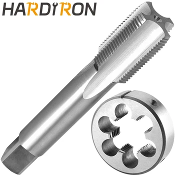 Метчик Hardiron M23 X 0,75 и набор от матрици на Дясната ръка, метчик с машинна резба M23 x 0,75 и кръгла матрицата