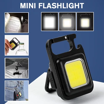 Мини led фенерче-ключодържател, Многофункционални преносими Фенерчета за къмпинг, USB Зареждане, Работни светлини, светлини на Рибарски