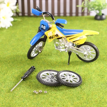 Мини-модел на мотоциклет за мотокрос 1: 36, Имитация на завоя на пътя, Мини-състезания играчки, Формовани играчки, Украса за пръстите, за Събиране на подаръци за възрастни