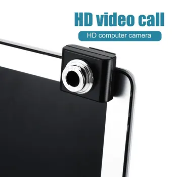 Мини-уеб камера с резолюция от 8 милиона пиксела, уеб компютърна камера с микрофон за настолен компютър, лаптоп, USB Plug and Play за видео разговори
