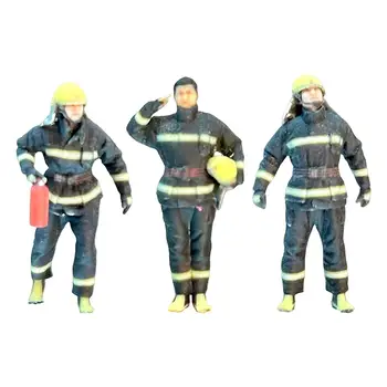 Модел на пожарникар в мащаб 1/64, Архитектурен модел, ръчно рисувани, Модел малки хора за Диорами, Подпори за фотография, Интериор