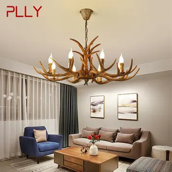 Модерна led полилей, творчески окачен лампа под формата на оленьего рога за домашна трапезария, декор за преминаване на