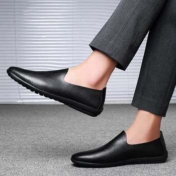 Мъжки Ежедневни обувки, Кожени Мъжки Бизнес Мъжки Обувки-Oxfords, Дишащи Мъжки Модел Обувки, Мокасини, Лоферы, zapatillas hombre