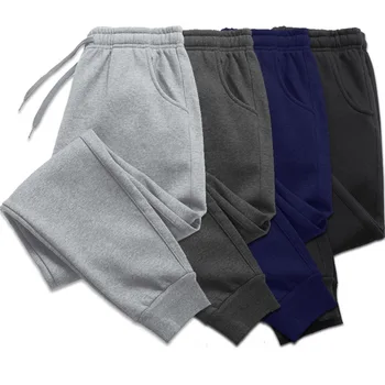 Мъжки И дамски Дълги панталони, есенно-зимни Мъжки ежедневни панталони от руното, меки спортни панталони за джогинг, 5 цвята
