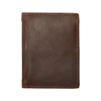 Мъжки тънък портфейл с идентификационными прозорци, тънък портфейл за банкноти с Голям капацитет, модерно хранилище