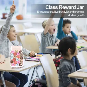 Надеждна система за поощрения на децата в класната стая, буркан с пончиками, Атрактивни обяви, графика, символи за приучения деца до гърне