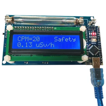 Направи си САМ Комплект гишетата Гайгер с отворен код Милър GM Tube детектор за радиация LCD