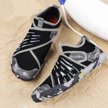 Нескользящая плажни обувки за плуване, бързосъхнеща обувки за сърф бос, Дамски, мъжки маратонки, износоустойчиви за разходки по езерото