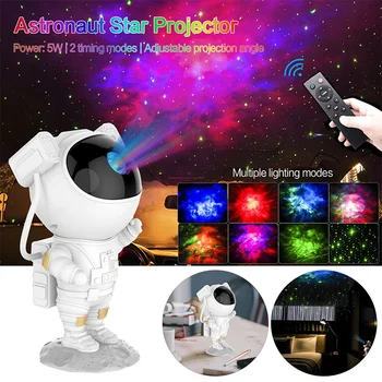 Нов проектор астронавти, Звездното небе, Галактики, звезди, проектор, нощна светлина, led лампа за вашия интериор, спални, декоративни ночники